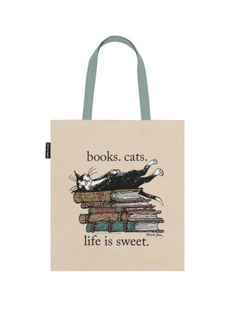 Books Cats Life Is Sweet Tote Bag(out Of Print)